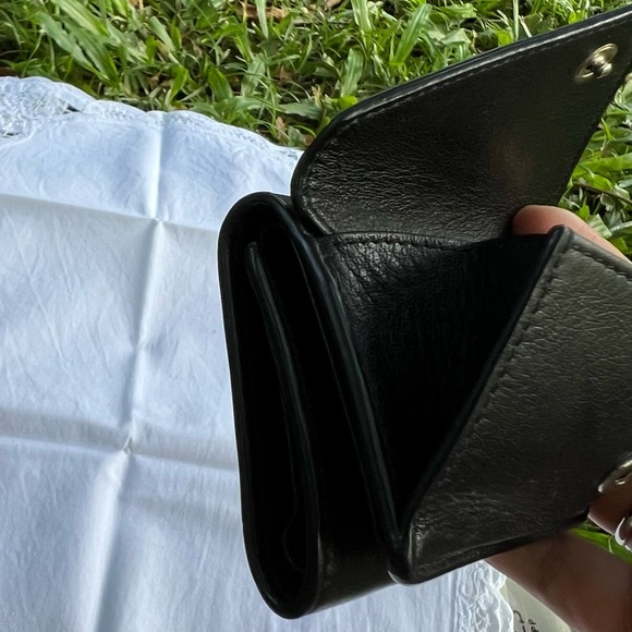Balenciaga Papier Mini Wallet Tri-fold Black  Authentic Italy Leather - Picture 6 of 11
